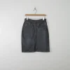 Vintage Black Leather Skirt XS