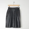 Vintage Black Leather Skirt S