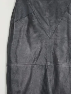 Vintage Black Leather Skirt 26