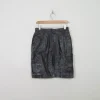 Vintage Black Leather Texture Skirt 27" W