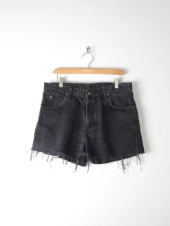 Vintage Black Lee Denim Shorts 32"