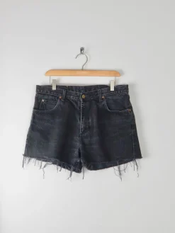 Vintage Black Lee Denim Shorts 32