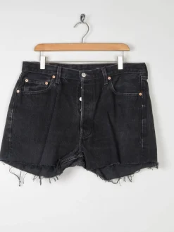 Vintage Black Levis Denim Shorts 36