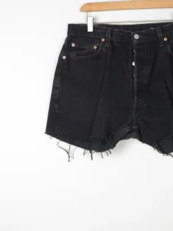 Vintage Black Levis Denim Shorts 36