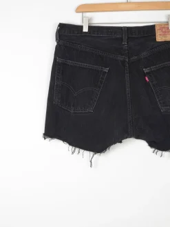 Vintage Black Levis Denim Shorts 36