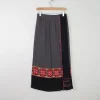 Vintage Black Printed Skirt S/M