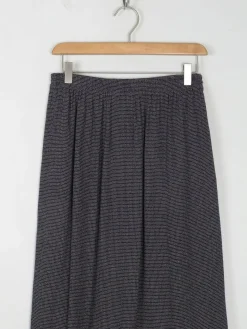 Vintage Black Printed Skirt S/M
