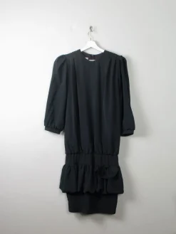 Vintage Black 1980s Dress 10