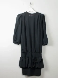 Vintage Black 1980s Dress 10