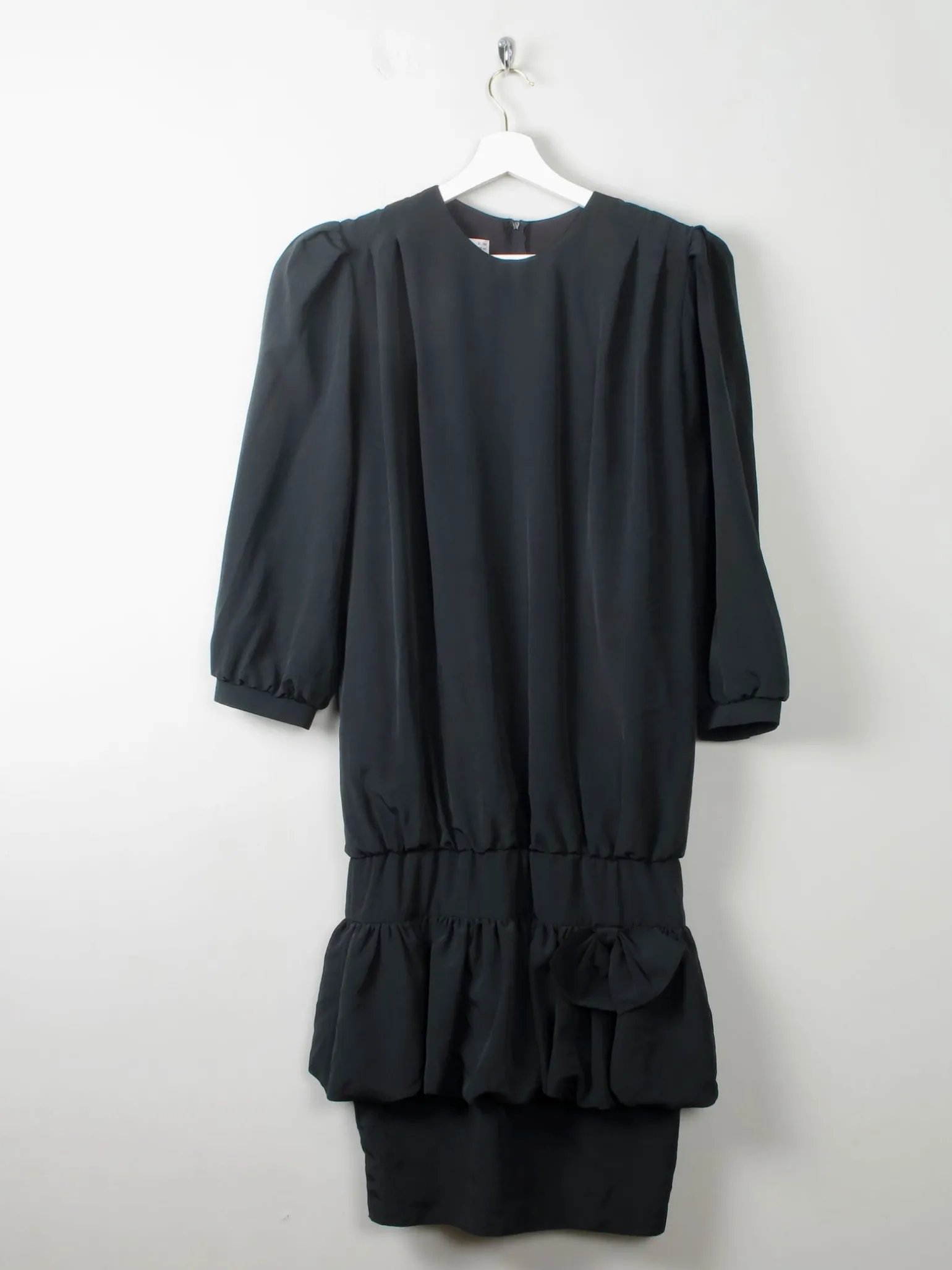 Vintage Black 1980s Dress 10