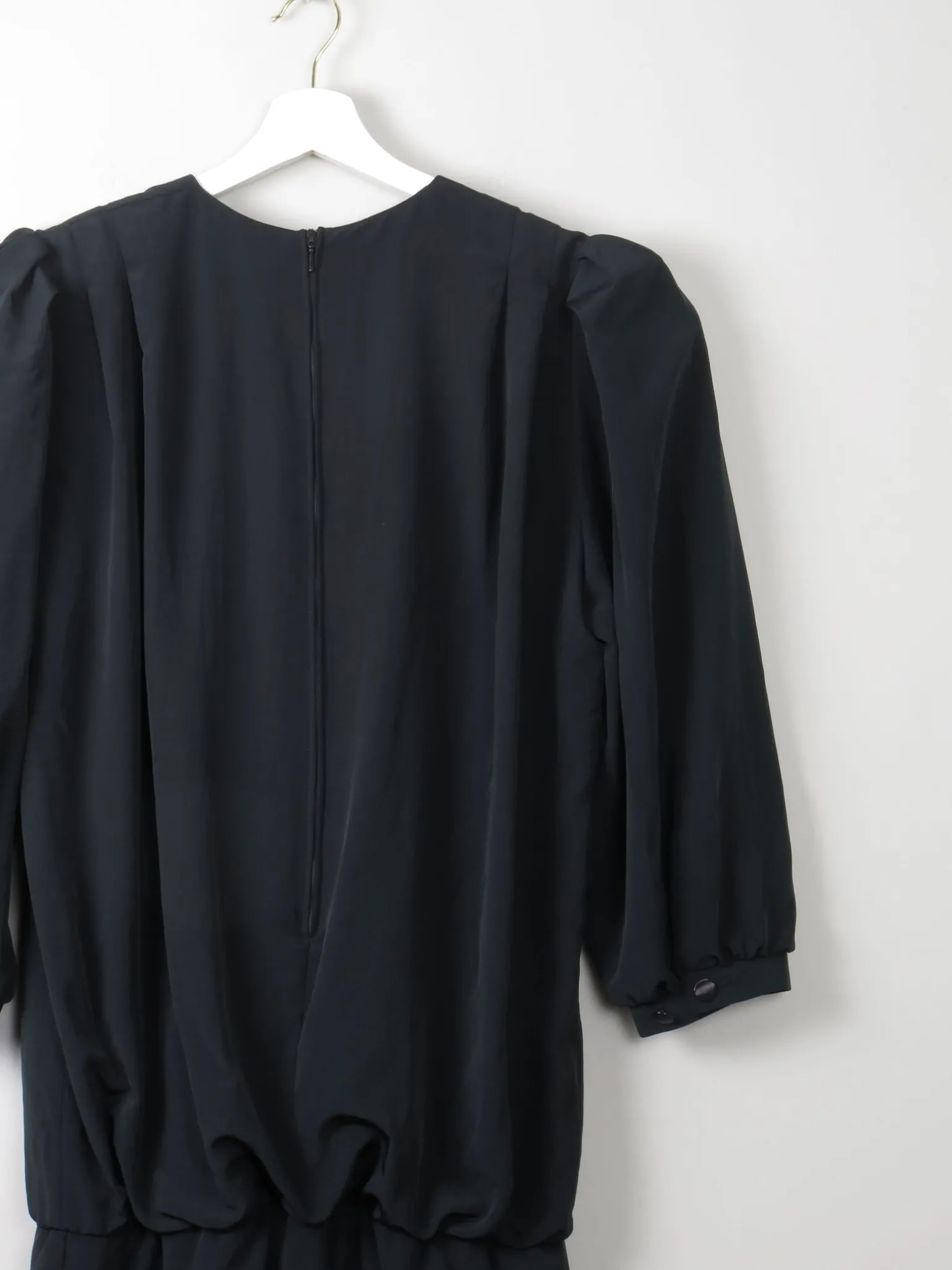 Vintage Black 1980s Dress 10