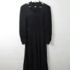Vintage Black 1940s Dress S