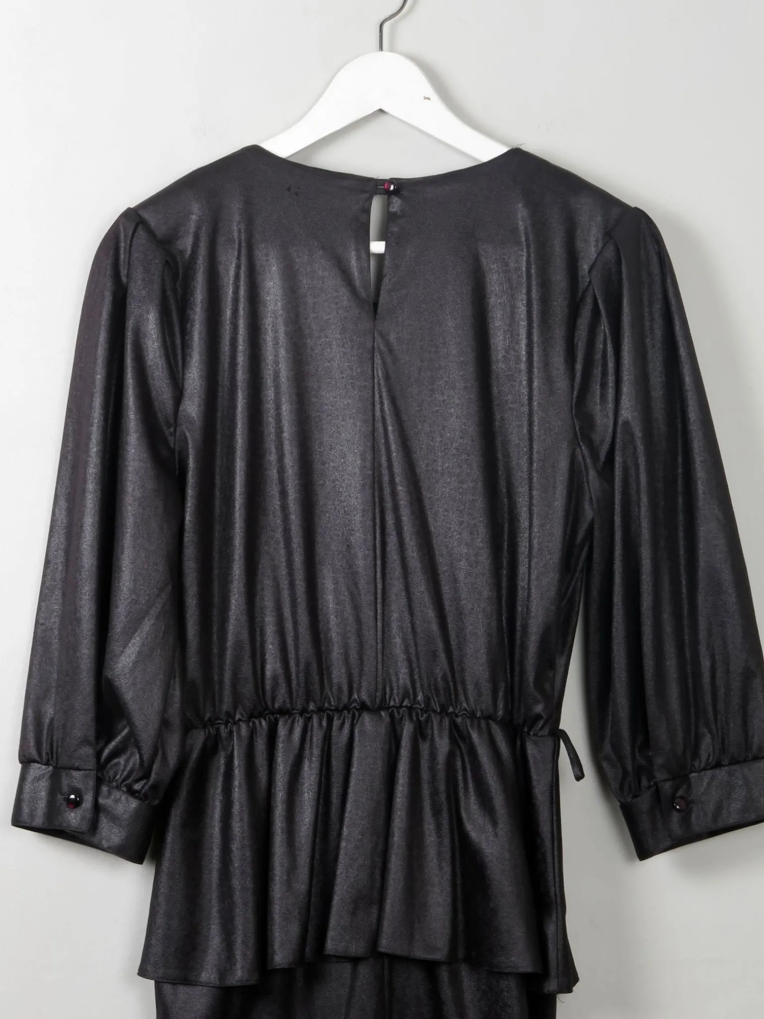 Vintage Black 1980s Star Dress S