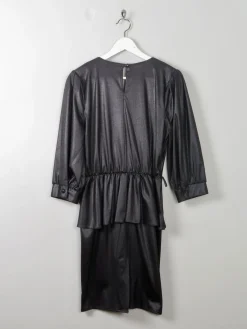 Vintage Black 1980s Star Dress S