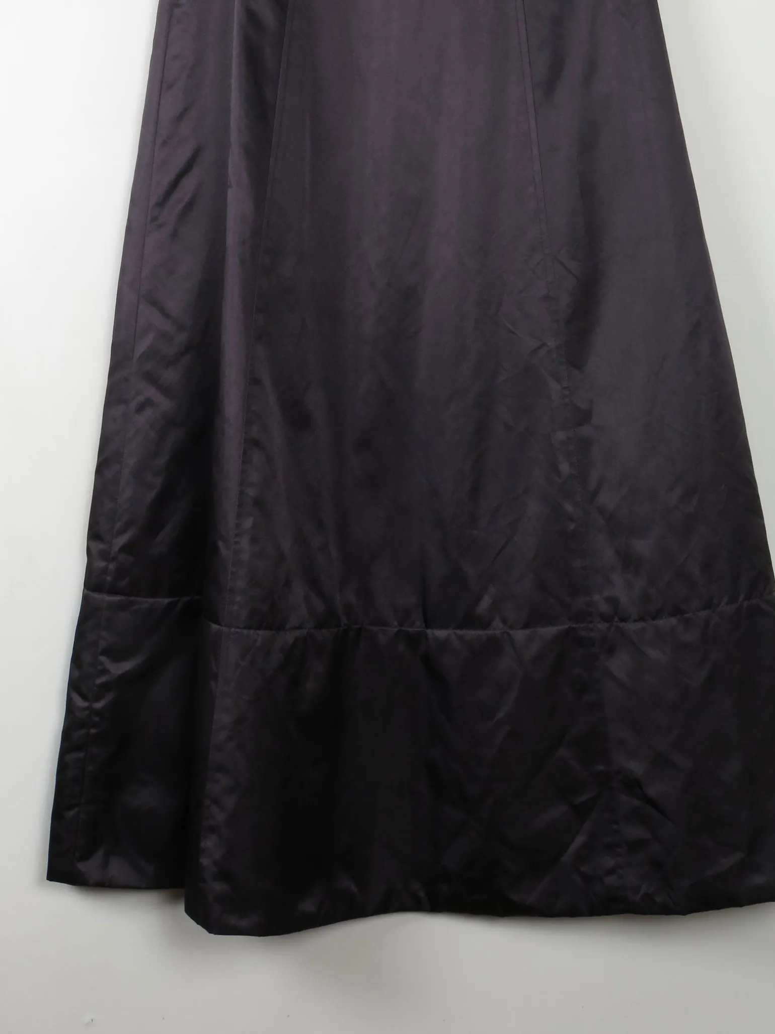 Vintage Black Satin Full Skirt 25"W