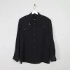 Vintage Black Sequin & Embroidered  Blouse  L/XL