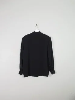 Vintage Black Sequin & Embroidered  Blouse  L/XL