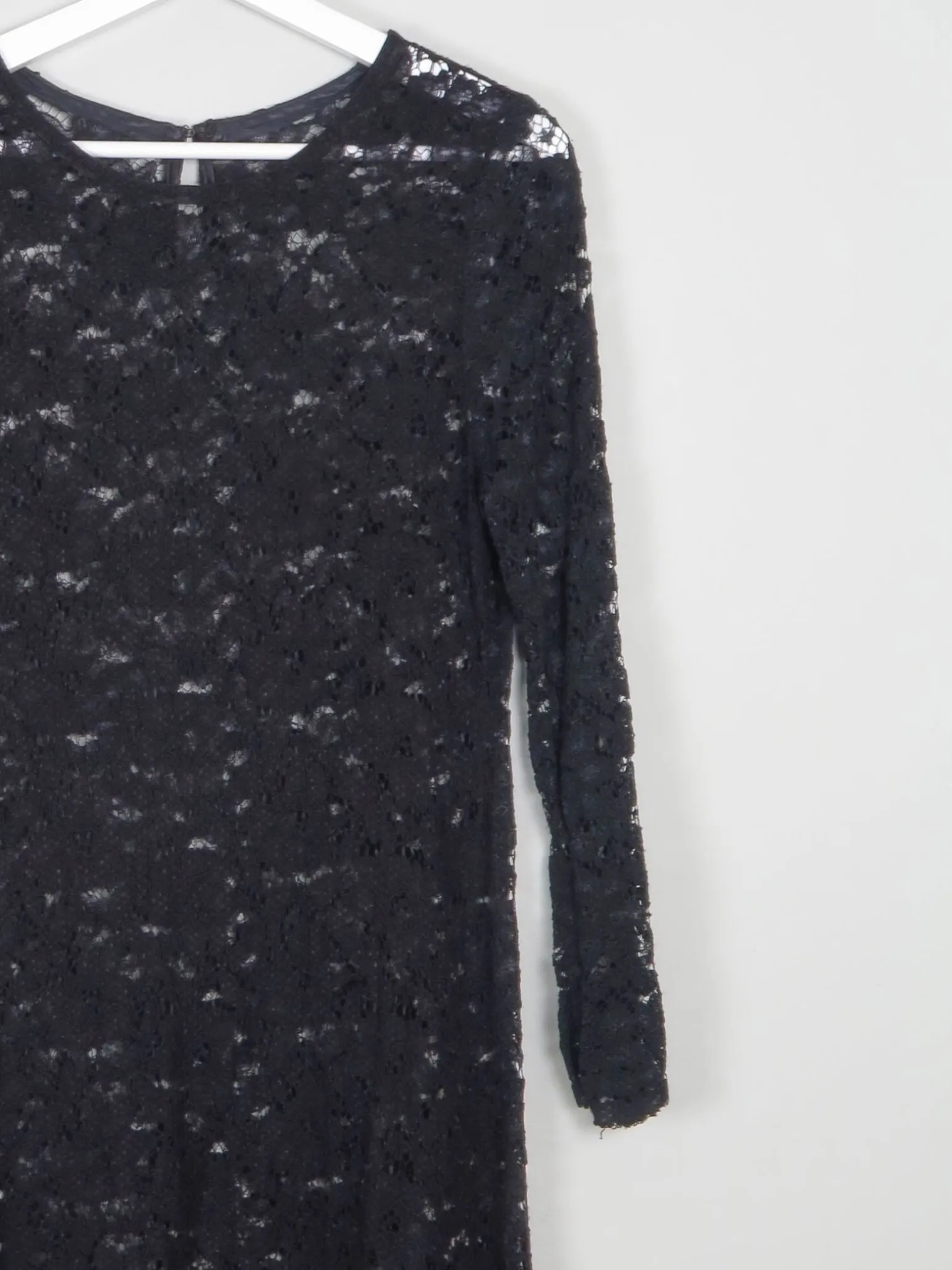 Vintage Black Short Lace Vintage  Dress S