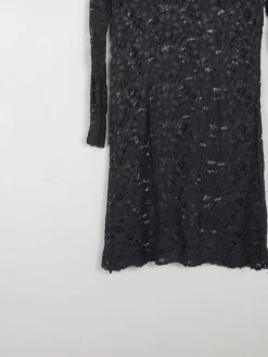 Vintage Black Short Lace Vintage  Dress S