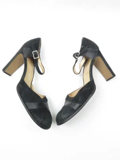 Vintage Black Suede & Leather Shoes 41/8