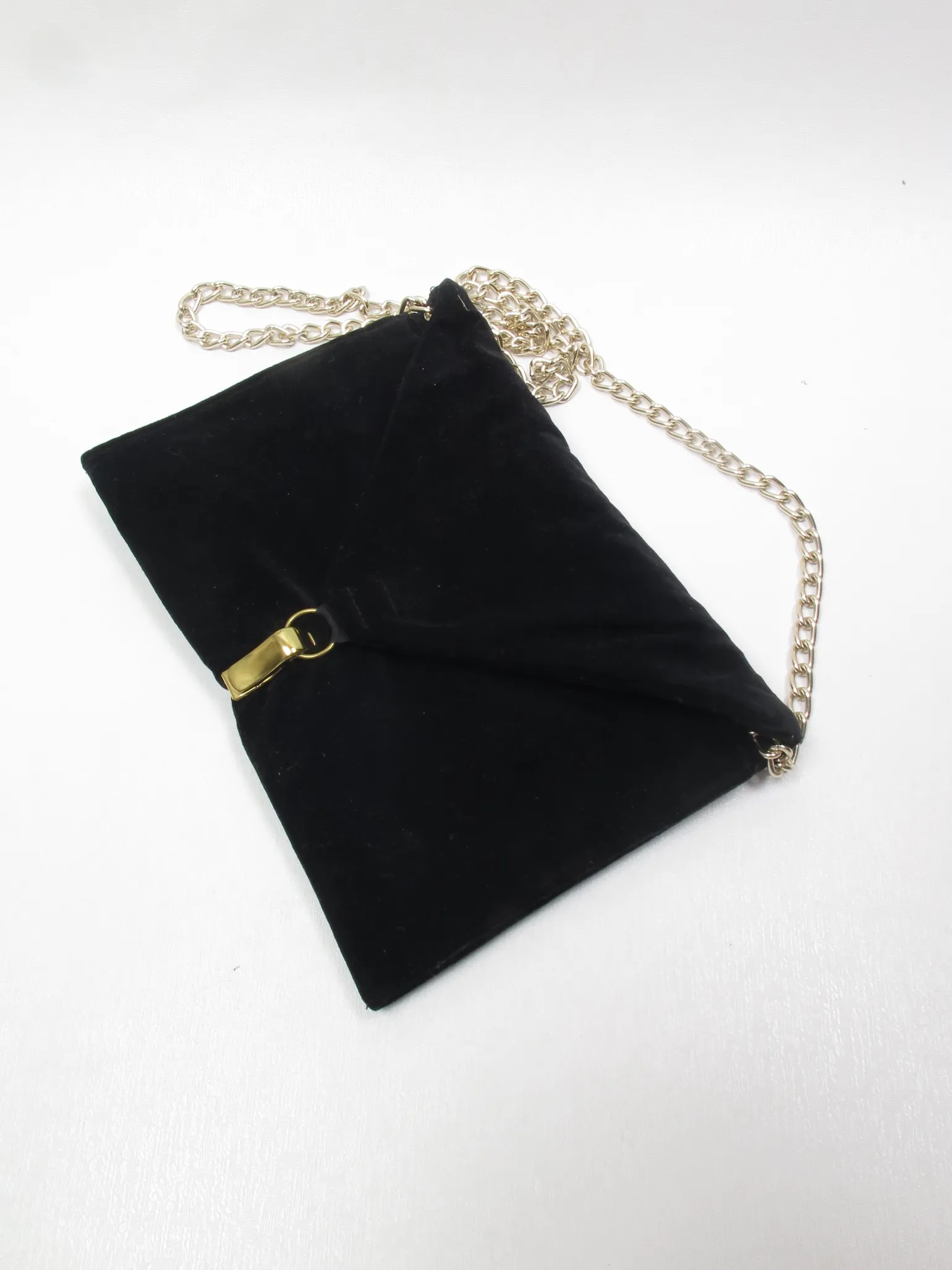 Vintage Black Velvet Evening Bag
