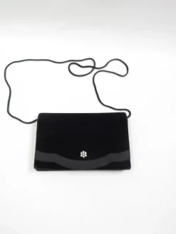 Vintage Black Velvet Evening Bag