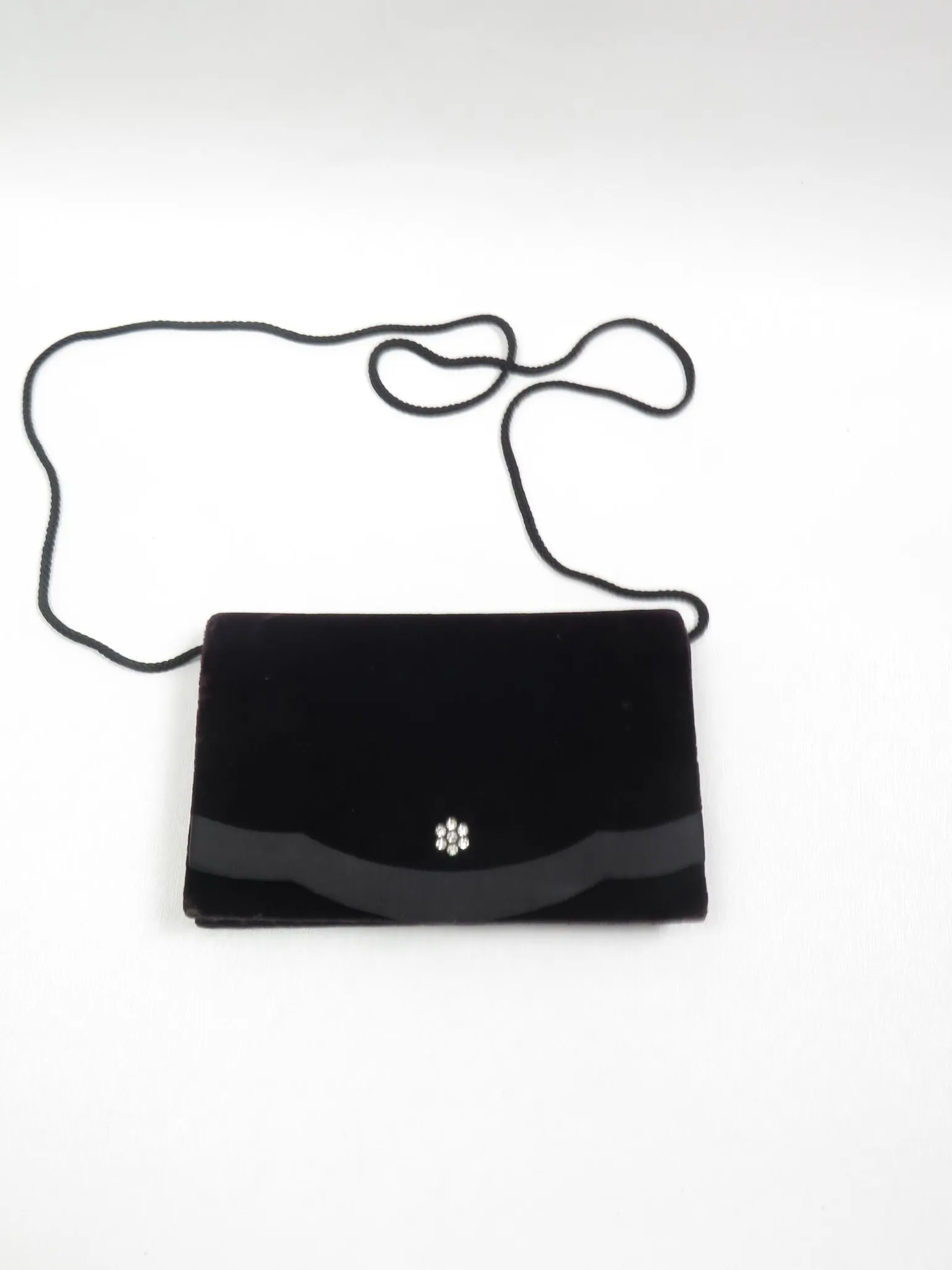 Vintage Black Velvet Evening Bag