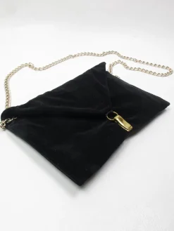 Vintage Black Velvet Evening Bag