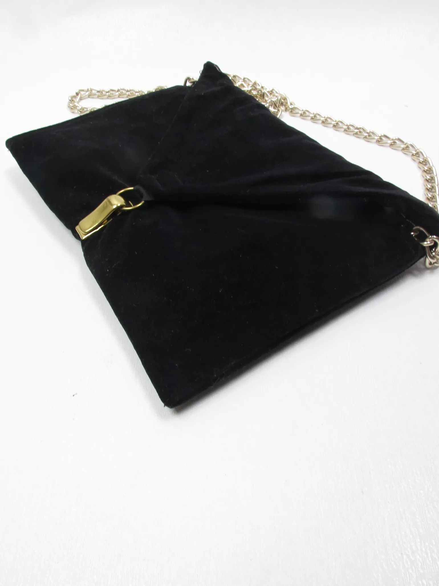 Vintage Black Velvet Evening Bag