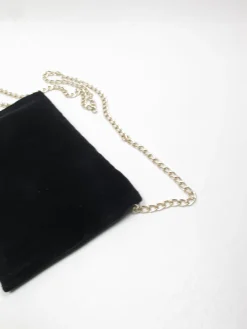 Vintage Black Velvet Evening Bag