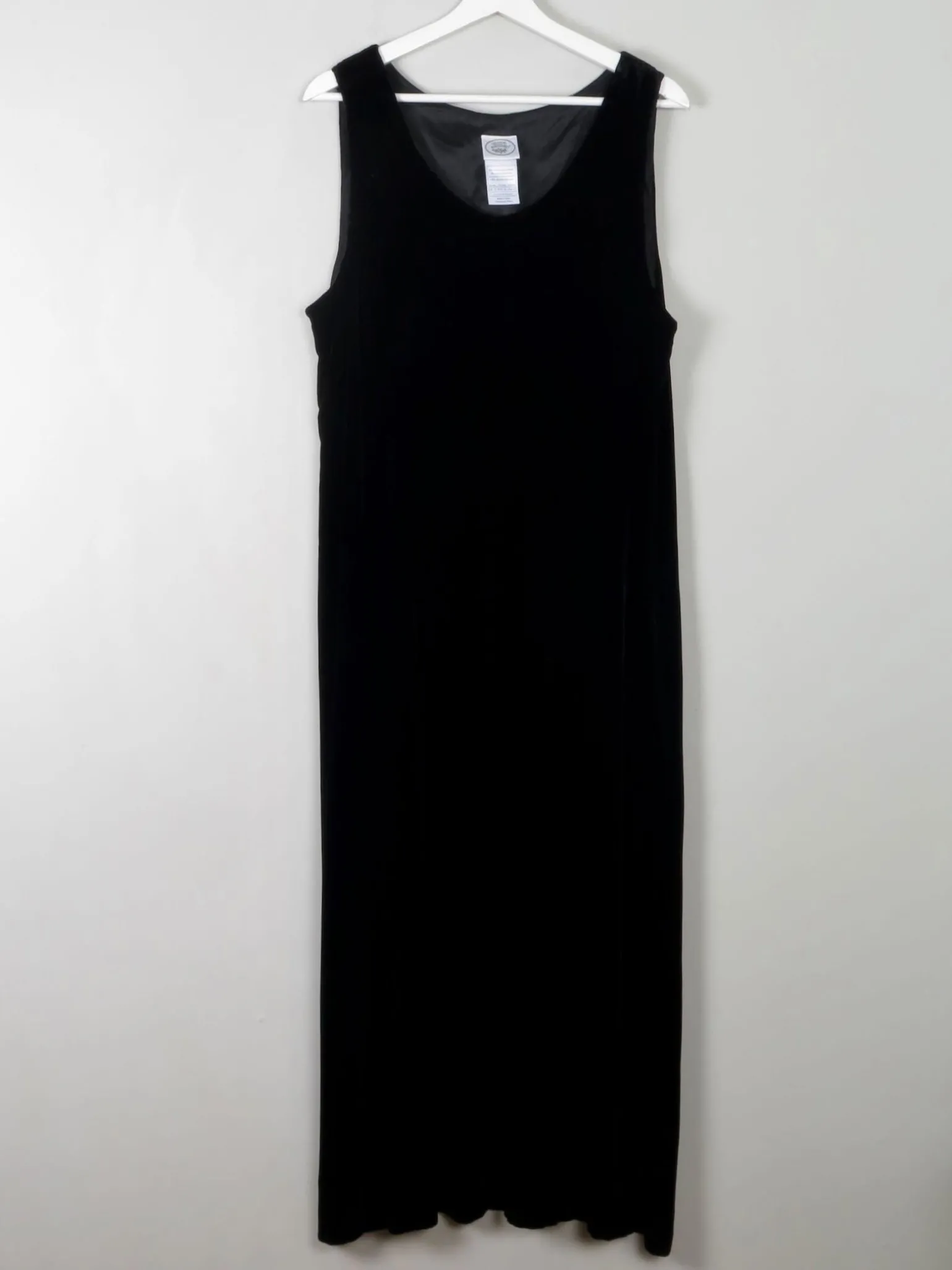 Vintage Black Velvet Laura Ashley Dress L