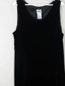 Vintage Black Velvet Laura Ashley Dress L