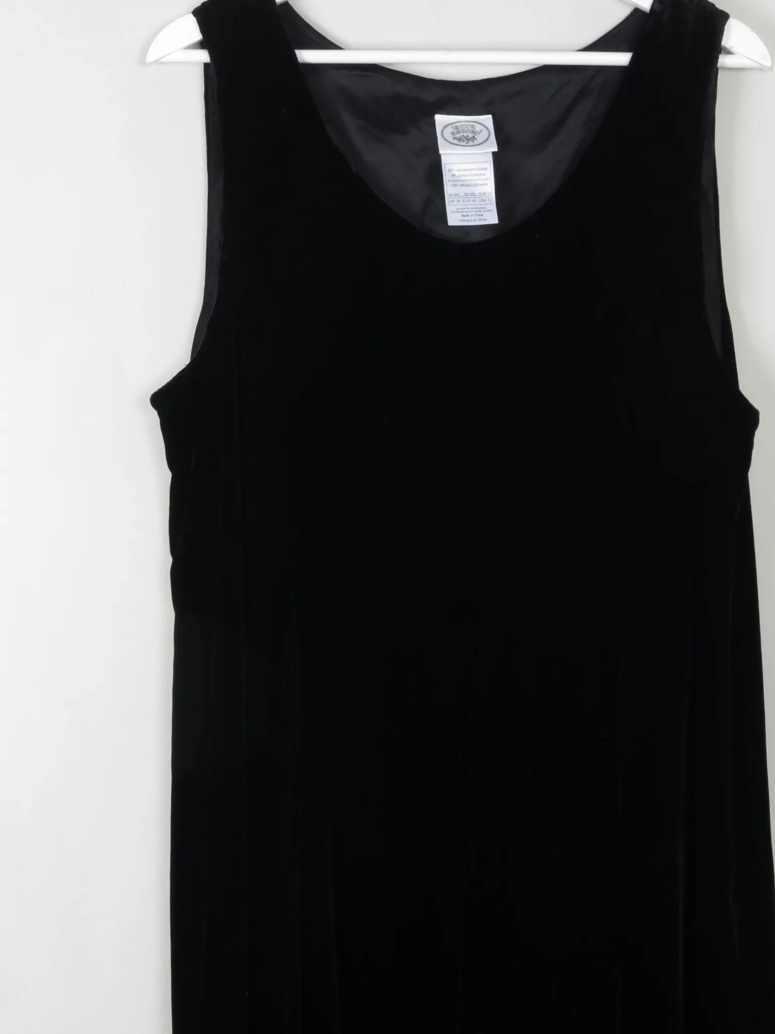 Vintage Black Velvet Laura Ashley Dress L