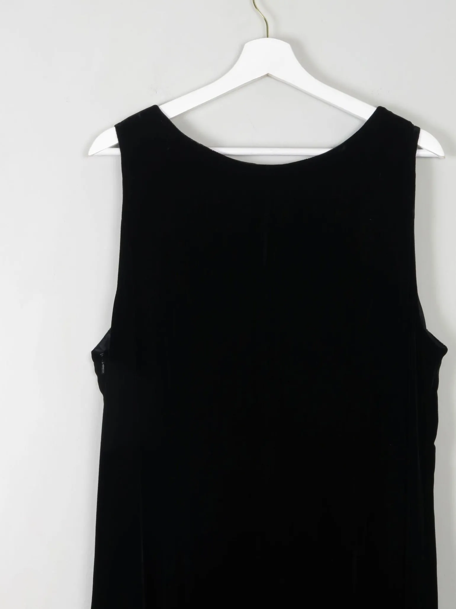 Vintage Black Velvet Laura Ashley Dress L