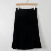 Vintage Black Velvet Skirt S 27"
