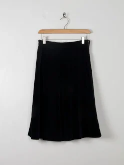 Vintage Black Velvet Skirt S 27"