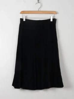 Vintage Black Velvet Skirt S 27"