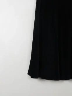 Vintage Black Velvet Skirt S 27