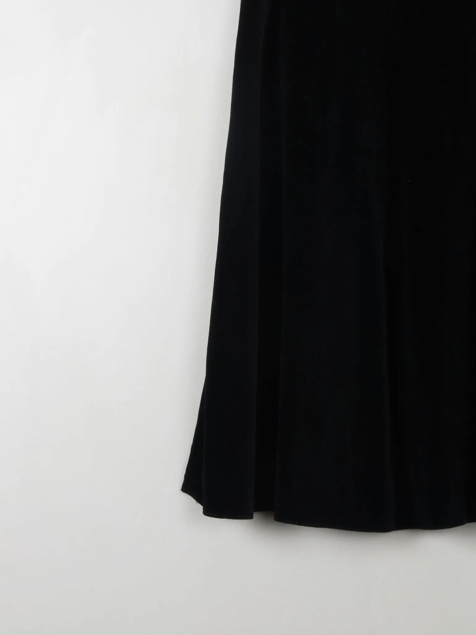 Vintage Black Velvet Skirt S 27"