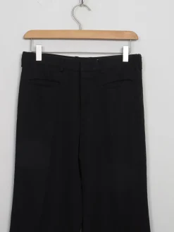 Vintage Black Wool Flared Trousers 27