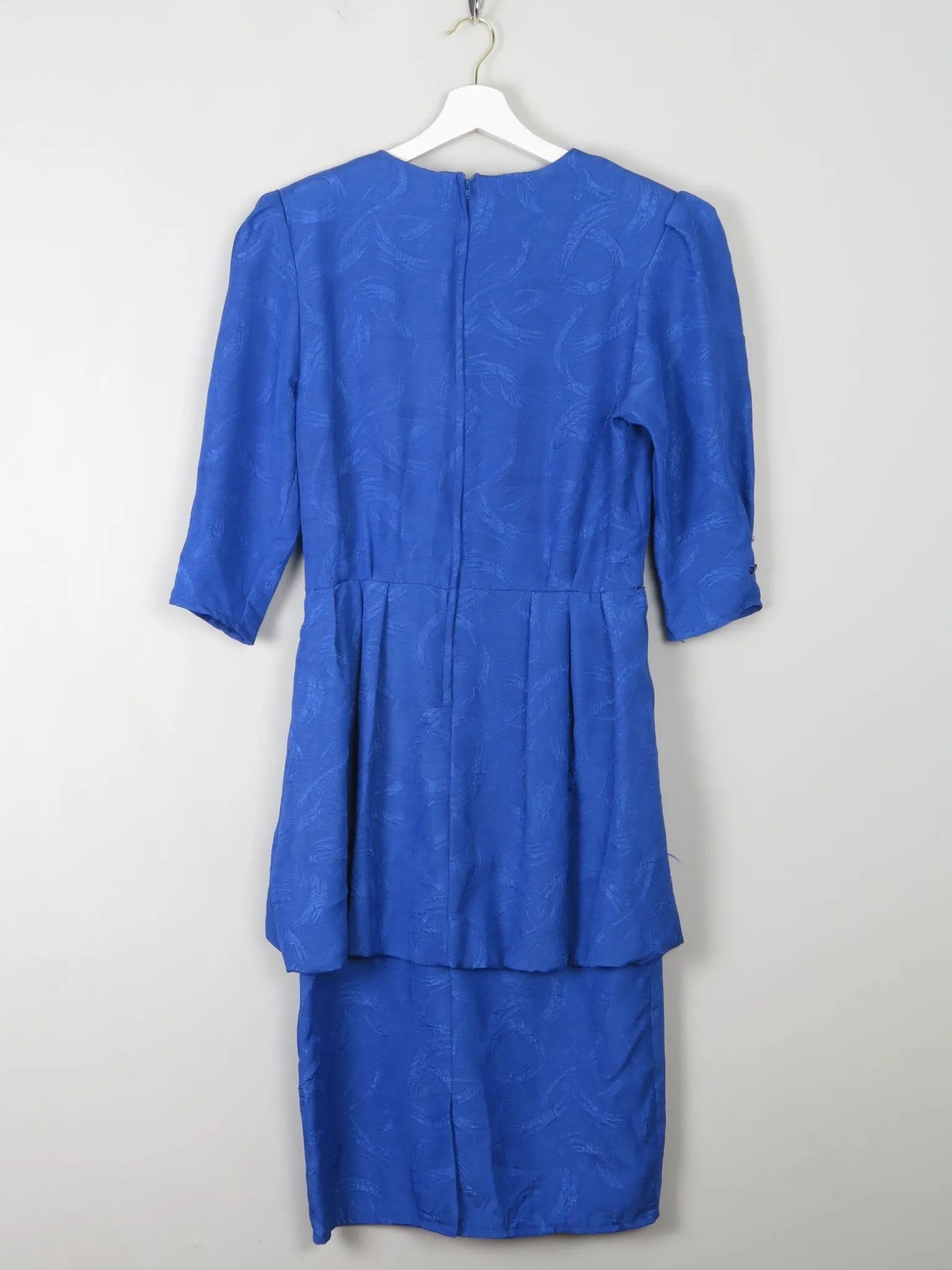 Vintage Blue Dress With Peplum S