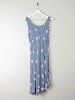 Vintage Blue Floral Slip Dress XS/S