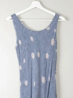 Vintage Blue Floral Slip Dress XS/S