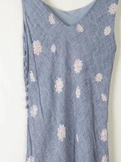 Vintage Blue Floral Slip Dress XS/S