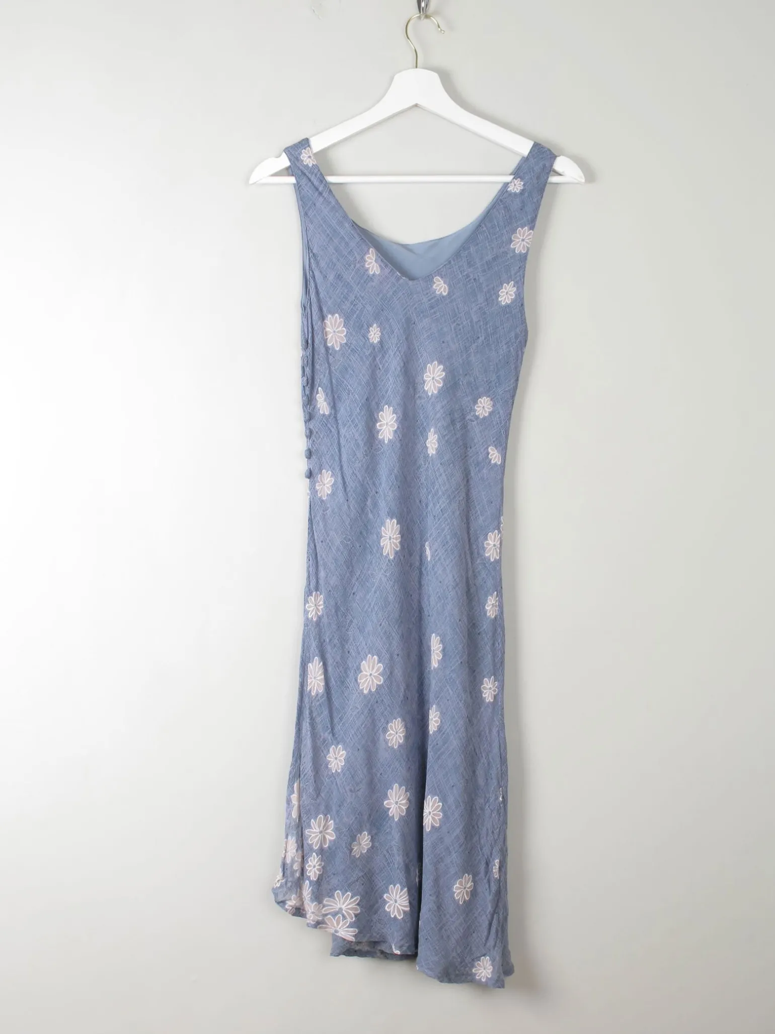 Vintage Blue Floral Slip Dress XS/S