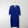 Vintage Blue Linen Crisca Dress S