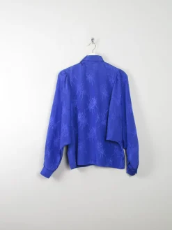 Vintage Blue Patterned Blouse S