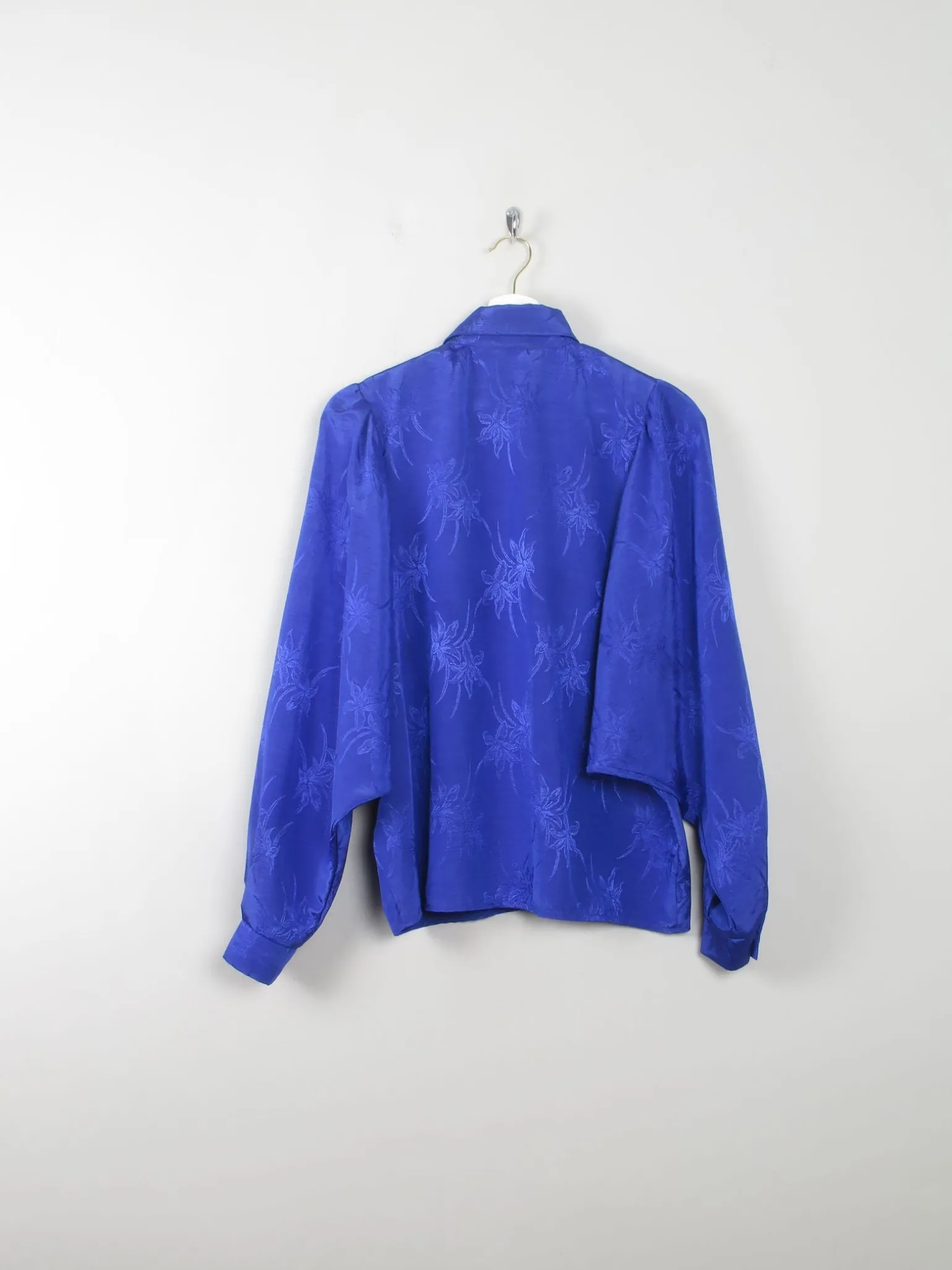 Vintage Blue Patterned Blouse S