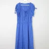 Vintage Blue Polka Dot Dress L/XL