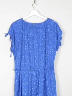 Vintage Blue Polka Dot Dress L/XL